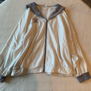 Snbl white zip up jacket